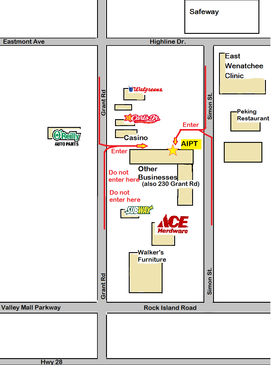Map to Associates in Physical Therapy